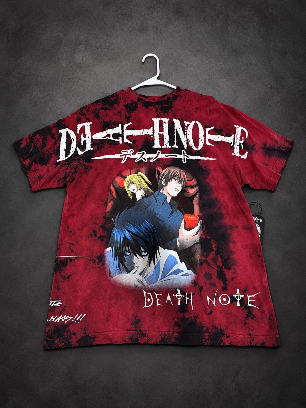Civil Regime x Death Note Graphic T-Shirt — Red & Black Tie-Dye RH-139